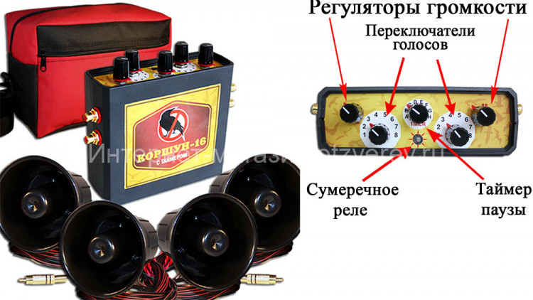 Биоакустический отпугиватель птиц Коршун-16 ПЛЮС